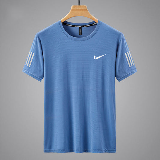 Nike Summer Men and Women Solid Color Ice Silk Short-Sleeved T-Shirt